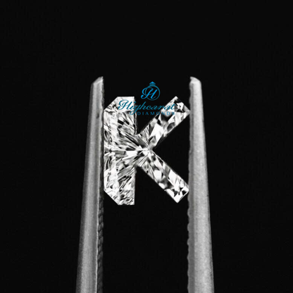 Shining K Shape Lab Diamond Perfect for Everyday Custom Initial Jewelry - HIGHCARAT DIAMONDS