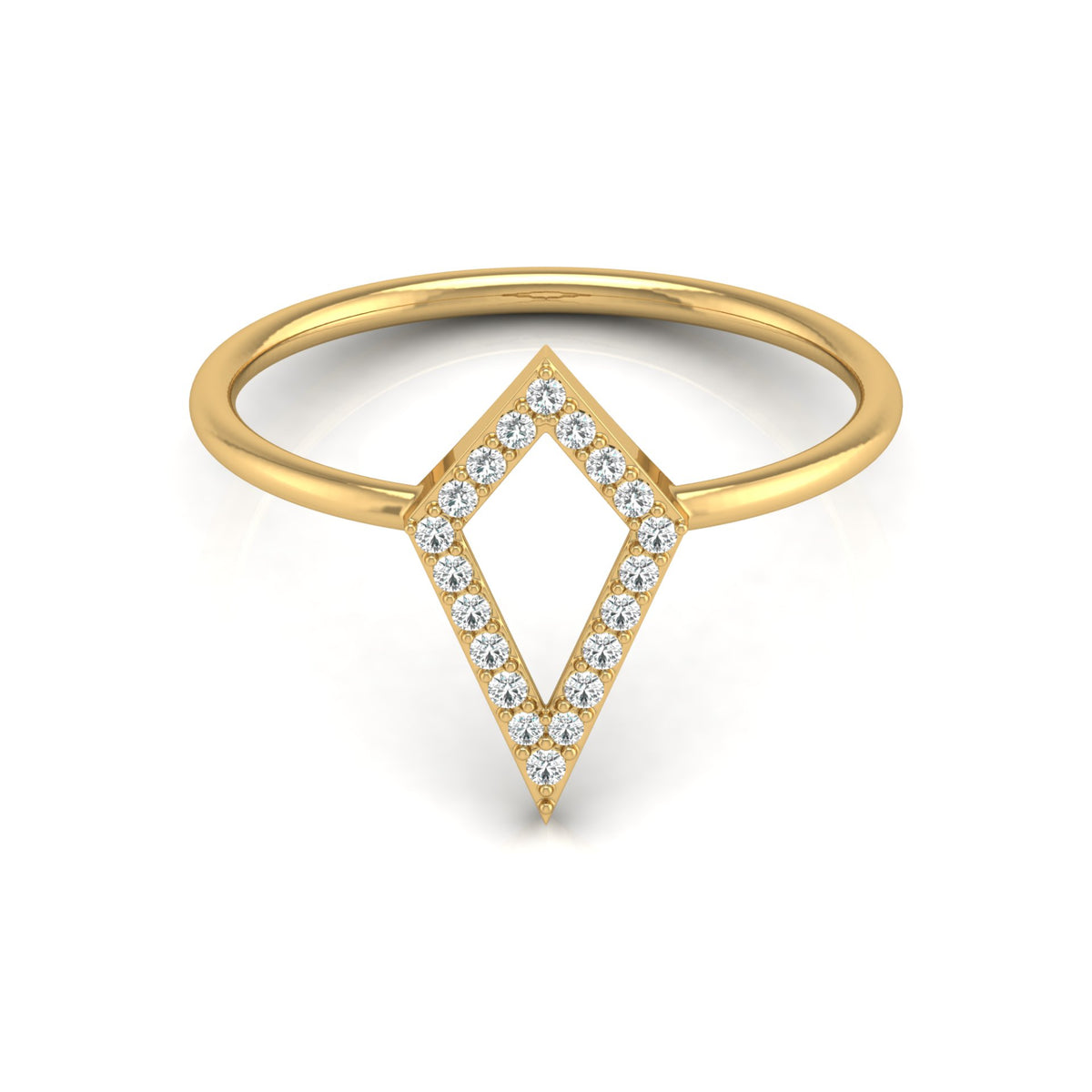 Kite Style Classic Round Diamond Wedding Band Ring For Women's in 14KT Solid Gold - HIGHCARAT DIAMONDS