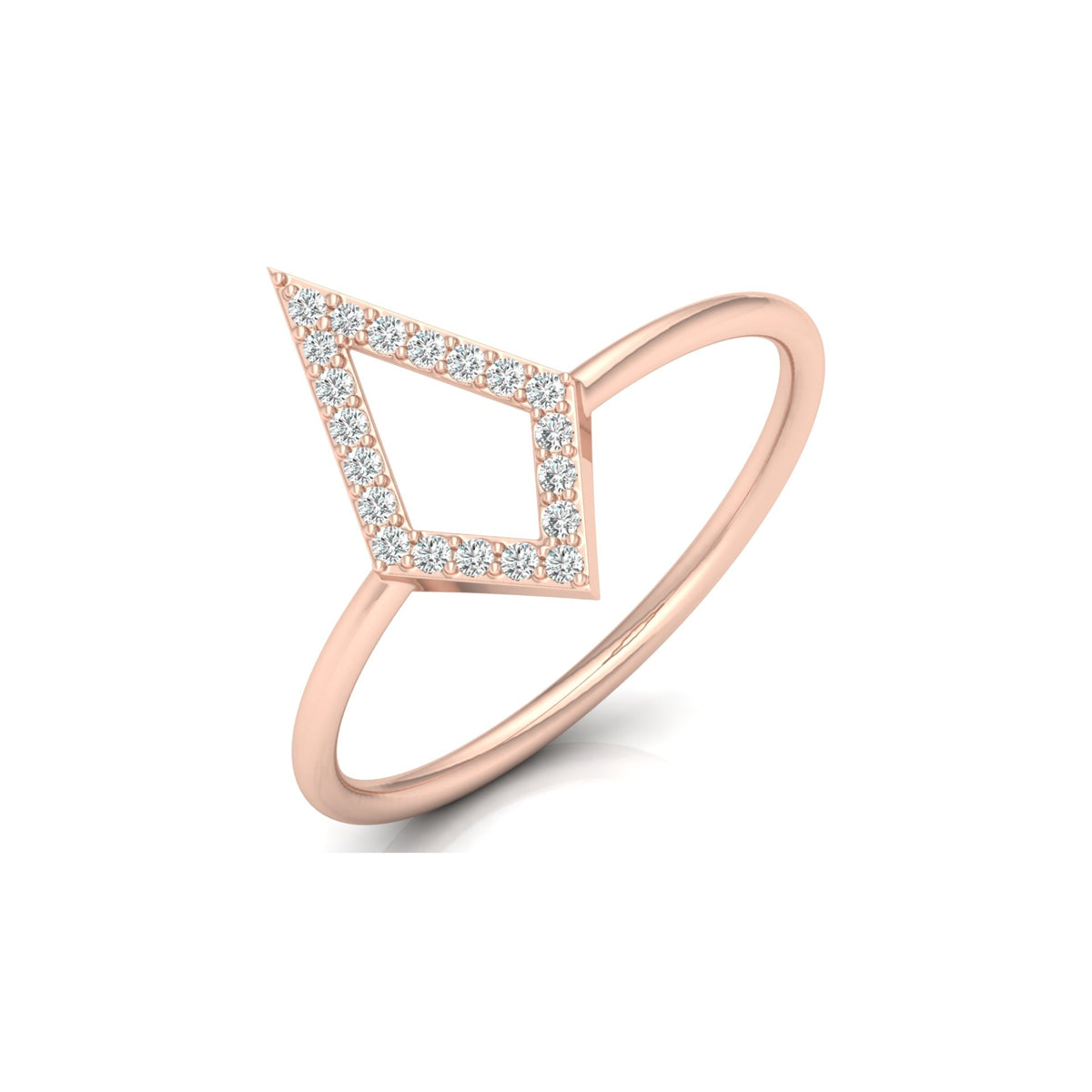 Kite Style Classic Round Diamond Wedding Band Ring For Women's in 14KT Solid Gold - HIGHCARAT DIAMONDS