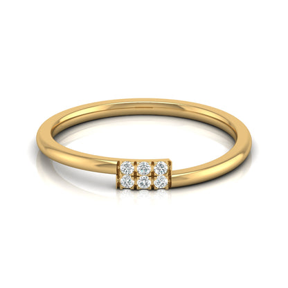 Lab-Grown 0.06 CT Colorless Diamond Ring Light Weight Round Design for Women - HIGHCARAT DIAMONDS