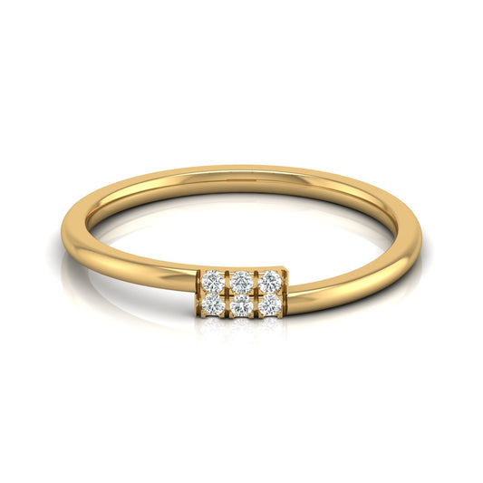 Lab-Grown 0.06 CT Colorless Diamond Ring Light Weight Round Design for Women - HIGHCARAT DIAMONDS