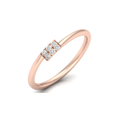 Lab-Grown 0.06 CT Colorless Diamond Ring Light Weight Round Design for Women - HIGHCARAT DIAMONDS