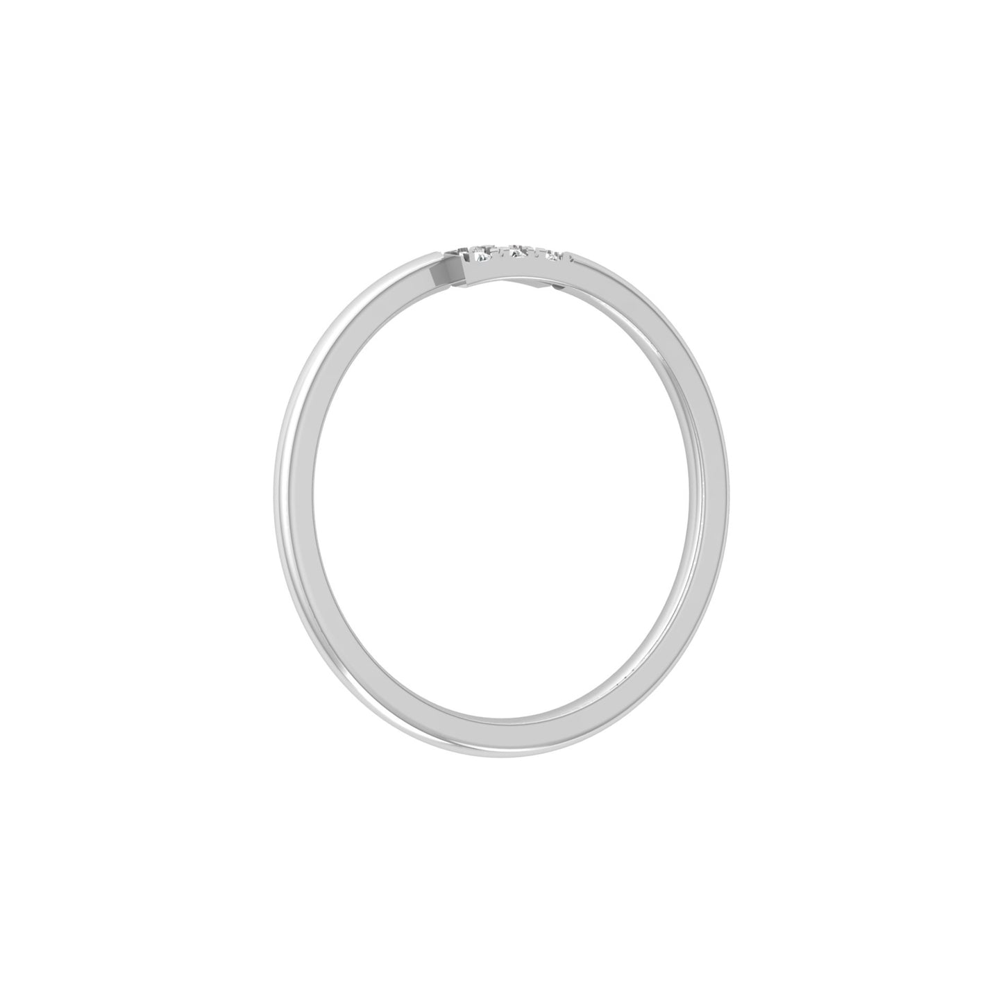 Lab-Grown 0.06 CT Colorless Diamond Ring Light Weight Round Design for Women - HIGHCARAT DIAMONDS