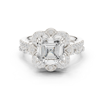 3.60 Ct Ascher, Marquise & Round Cut Lab grown Diamond New Stunning Fabulous  Engagement Ring For Her - HIGHCARAT DIAMONDS