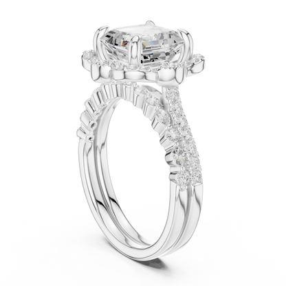 3.60 Ct Ascher, Marquise & Round Cut Lab grown Diamond New Stunning Fabulous  Engagement Ring For Her - HIGHCARAT DIAMONDS