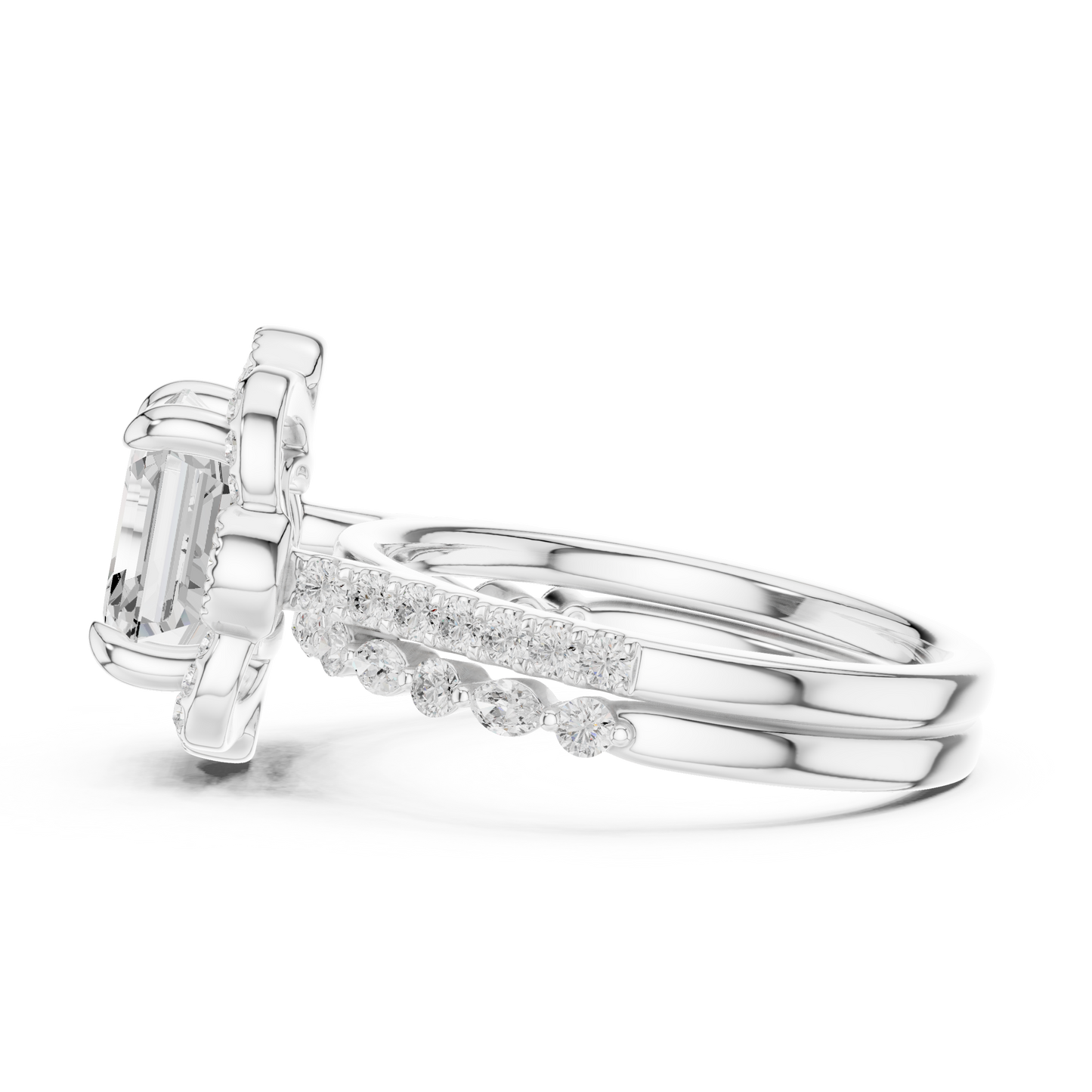 3.60 Ct Ascher, Marquise & Round Cut Lab grown Diamond New Stunning Fabulous  Engagement Ring For Her - HIGHCARAT DIAMONDS