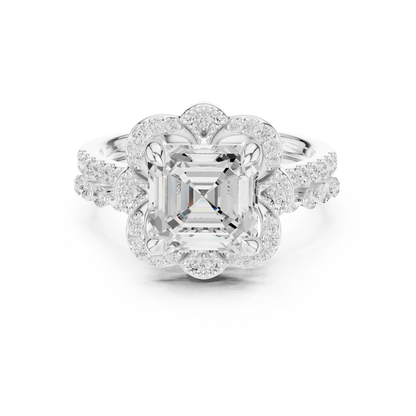 3.60 Ct Ascher, Marquise & Round Cut Lab grown Diamond New Stunning Fabulous  Engagement Ring For Her - HIGHCARAT DIAMONDS