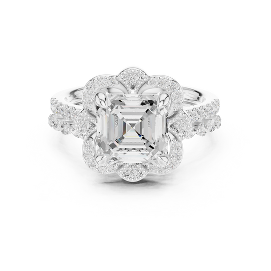 3.60 Ct Ascher, Marquise & Round Cut Lab grown Diamond New Stunning Fabulous  Engagement Ring For Her - HIGHCARAT DIAMONDS