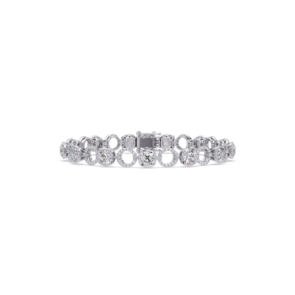 Lab Grown Cushion Cut Diamond Open Circle Bracelet - HIGHCARAT DIAMONDS