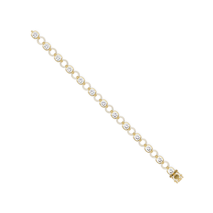 Lab Grown Cushion Cut Diamond Open Circle Bracelet - HIGHCARAT DIAMONDS