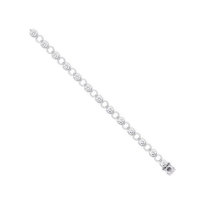 Lab Grown Cushion Cut Diamond Open Circle Bracelet - HIGHCARAT DIAMONDS