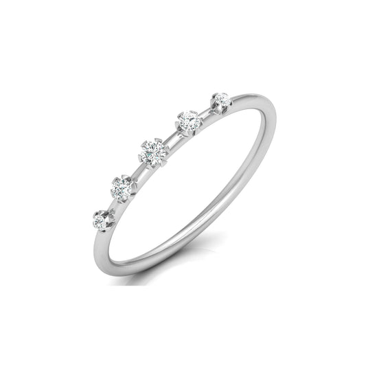 Lab Grown Diamond Band Ring In 14kt Solid Gold Comfort Fit Round Stone Design - HIGHCARAT DIAMONDS