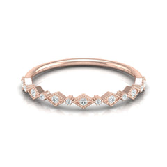 Lab Grown Diamond Eternity Wedding Band In 14K Solid Gold Round Cut Vintage Ring for Women's - HIGHCARAT DIAMONDS