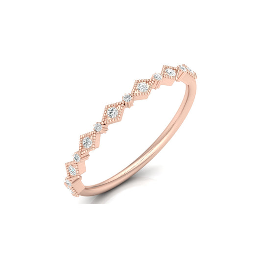 Lab Grown Diamond Eternity Wedding Band In 14K Solid Gold Round Cut Vintage Ring for Women's - HIGHCARAT DIAMONDS