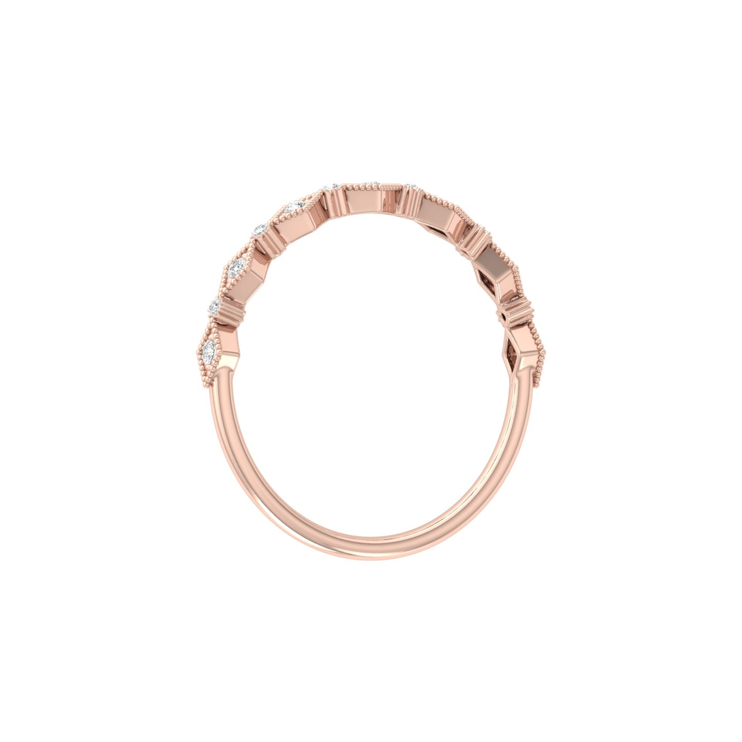 Lab Grown Diamond Eternity Wedding Band In 14K Solid Gold Round Cut Vintage Ring for Women's - HIGHCARAT DIAMONDS