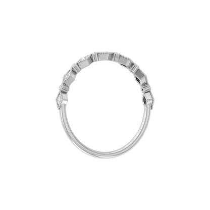 Lab Grown Diamond Eternity Wedding Band In 14K Solid Gold Round Cut Vintage Ring for Women's - HIGHCARAT DIAMONDS