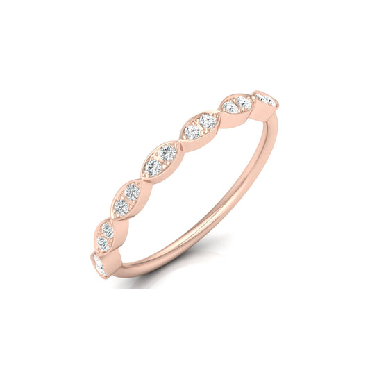 Lab-grown Diamond Half Eternity Wedding Set Ring Bridal Jewelry Gift - HIGHCARAT DIAMONDS