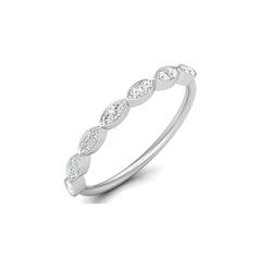 Lab-grown Diamond Half Eternity Wedding Set Ring Bridal Jewelry Gift - HIGHCARAT DIAMONDS