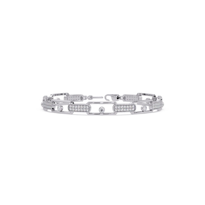 Lab Grown Diamond Link Modern Bracelet for Men - HIGHCARAT DIAMONDS