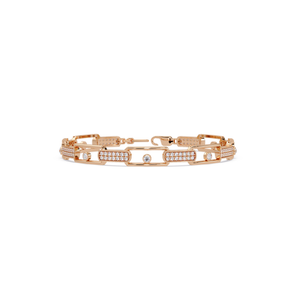 Lab Grown Diamond Link Modern Bracelet for Men - HIGHCARAT DIAMONDS