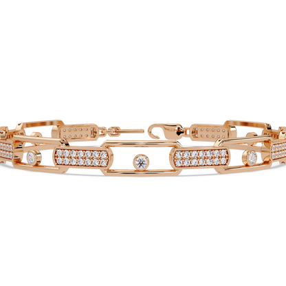 Lab Grown Diamond Link Modern Bracelet for Men - HIGHCARAT DIAMONDS