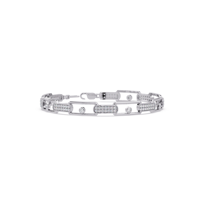 Lab Grown Diamond Link Modern Bracelet for Men - HIGHCARAT DIAMONDS