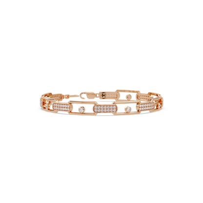 Lab Grown Diamond Link Modern Bracelet for Men - HIGHCARAT DIAMONDS