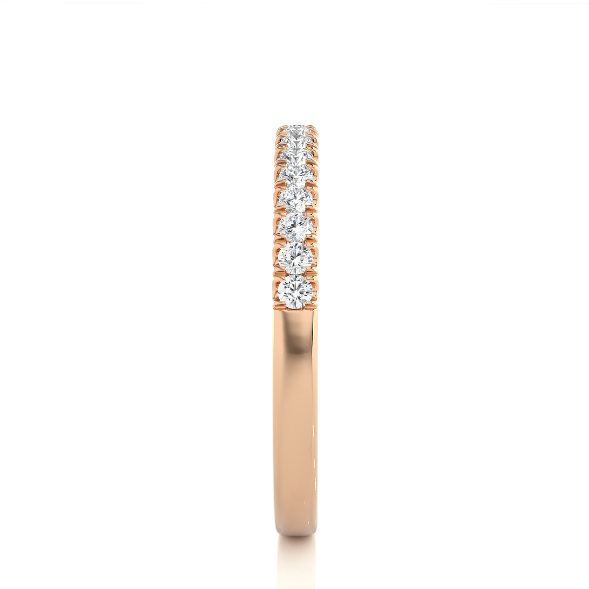 Labgrown Diamond Eternity Band Ring in 14K Solid Gold With Classic U-Prong Setting - HIGHCARAT DIAMONDS