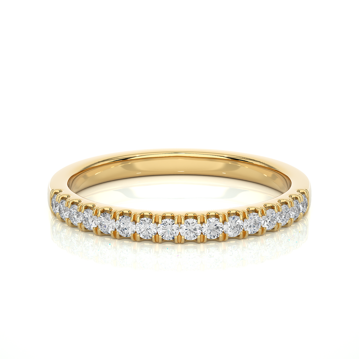 Labgrown Diamond Eternity Band Ring in 14K Solid Gold With Classic U-Prong Setting - HIGHCARAT DIAMONDS