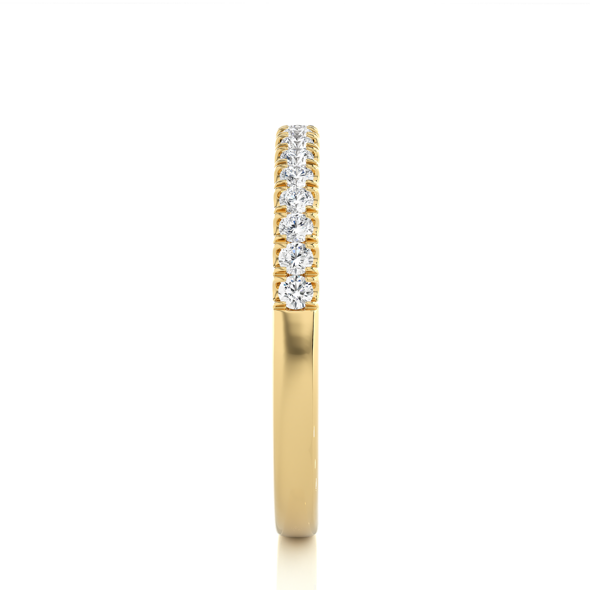 Labgrown Diamond Eternity Band Ring in 14K Solid Gold With Classic U-Prong Setting - HIGHCARAT DIAMONDS