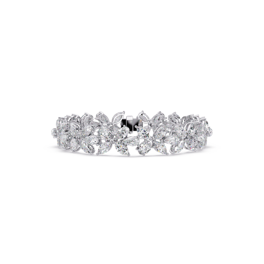 Lab Grown Marquise Diamond Cluster Bracelet - HIGHCARAT DIAMONDS