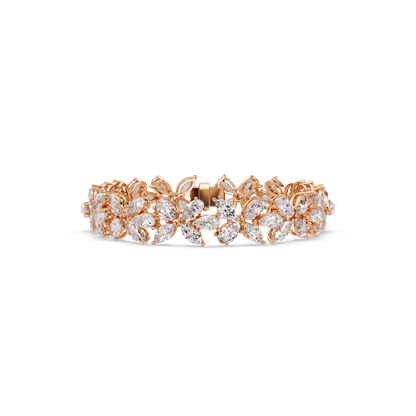 Lab Grown Marquise Diamond Cluster Bracelet - HIGHCARAT DIAMONDS