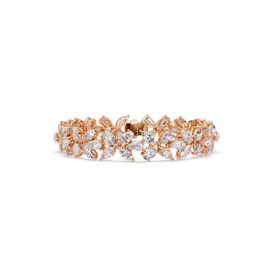 Lab Grown Marquise Diamond Cluster Bracelet - HIGHCARAT DIAMONDS