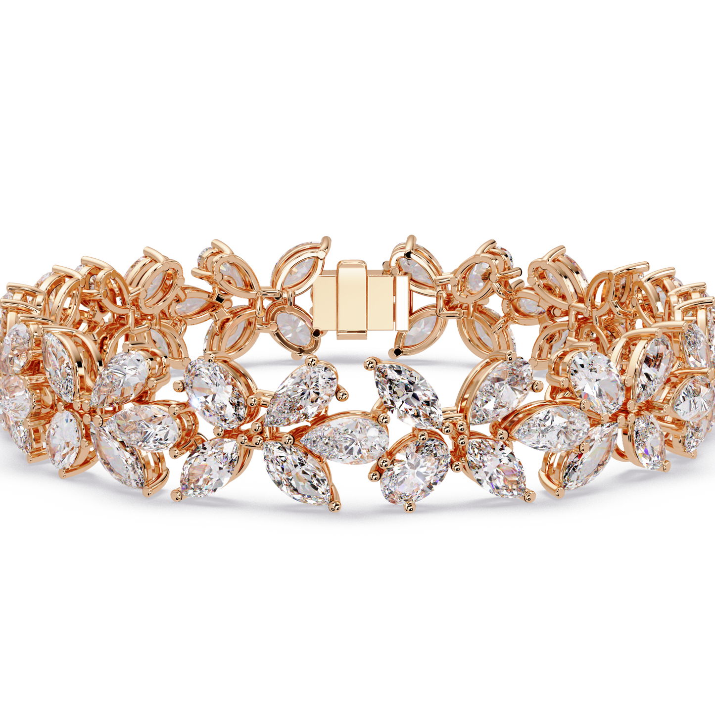Lab Grown Marquise Diamond Cluster Bracelet - HIGHCARAT DIAMONDS