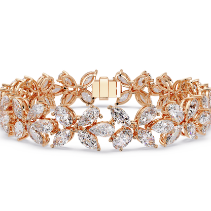 Lab Grown Marquise Diamond Cluster Bracelet - HIGHCARAT DIAMONDS