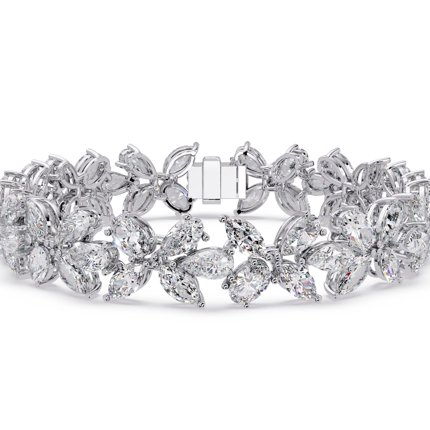 Lab Grown Marquise Diamond Cluster Bracelet - HIGHCARAT DIAMONDS