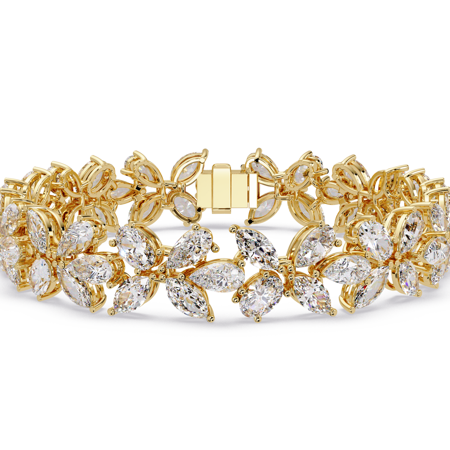 Lab Grown Marquise Diamond Cluster Bracelet - HIGHCARAT DIAMONDS