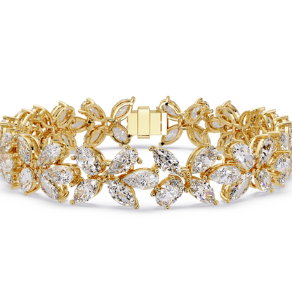 Lab Grown Marquise Diamond Cluster Bracelet - HIGHCARAT DIAMONDS