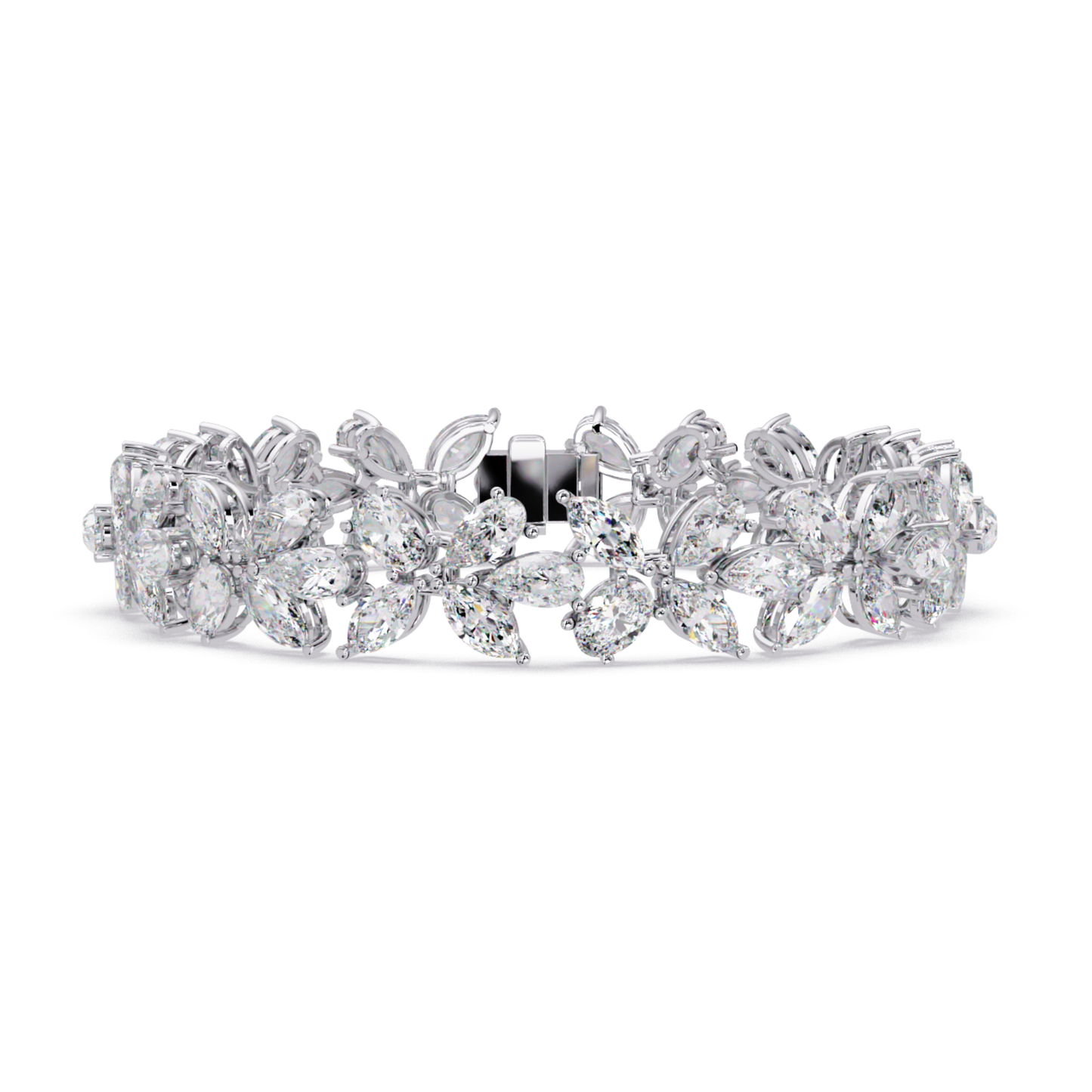 Lab Grown Marquise Diamond Cluster Bracelet - HIGHCARAT DIAMONDS