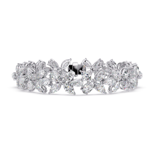 Lab Grown Marquise Diamond Cluster Bracelet - HIGHCARAT DIAMONDS