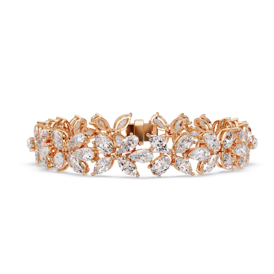 Lab Grown Marquise Diamond Cluster Bracelet - HIGHCARAT DIAMONDS