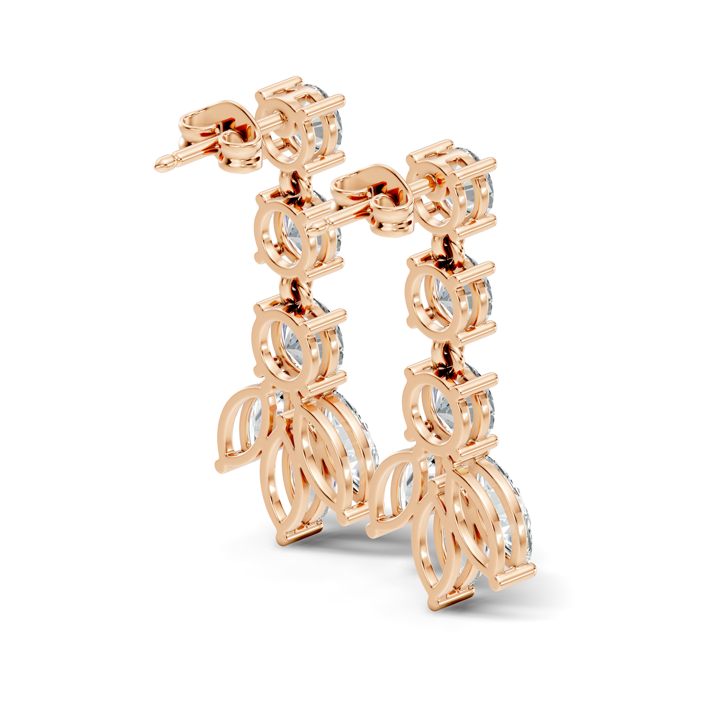 4.60 CT Round And Marquise Cut Diamond Unique Elegant Prong Set Cluster Stunning Dainty Drop Earring For Women's - HIGHCARAT DIAMONDS