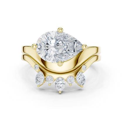 Pear, Oval & Round Cut Lab Grown Diamond Ethically Dainty Elegance Diamond Ring for Women Anniversary Gift - HIGHCARAT DIAMONDS
