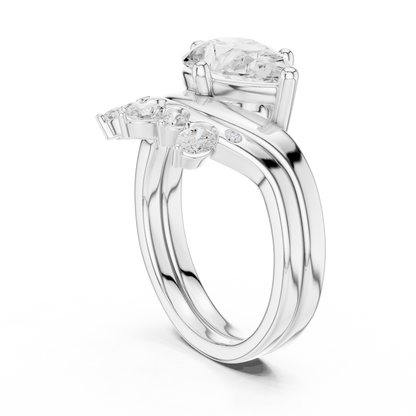 Pear, Oval & Round Cut Lab Grown Diamond Ethically Dainty Elegance Diamond Ring for Women Anniversary Gift - HIGHCARAT DIAMONDS