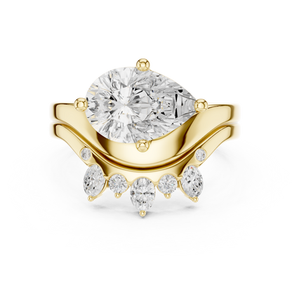 Pear, Oval & Round Cut Lab Grown Diamond Ethically Dainty Elegance Diamond Ring for Women Anniversary Gift - HIGHCARAT DIAMONDS
