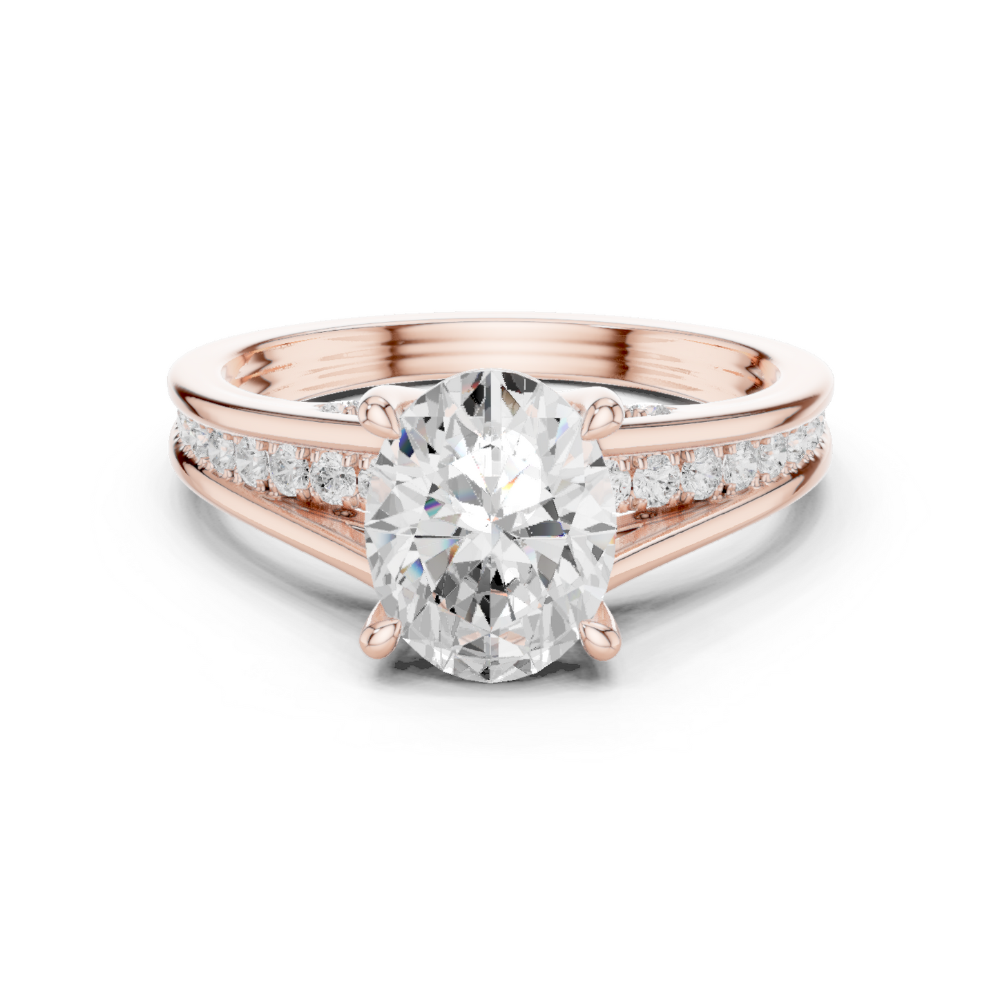 2.30Ct Oval and Round Cut High Quality Lab Grown Diamond Antique Minimalist Dainty Hand Crafted Bridal Ring For Her - HIGHCARAT DIAMONDS