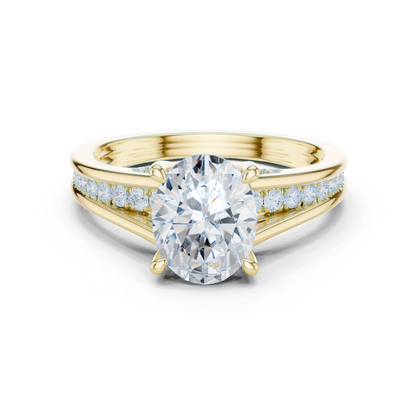 2.30Ct Oval and Round Cut High Quality Lab Grown Diamond Antique Minimalist Dainty Hand Crafted Bridal Ring For Her - HIGHCARAT DIAMONDS
