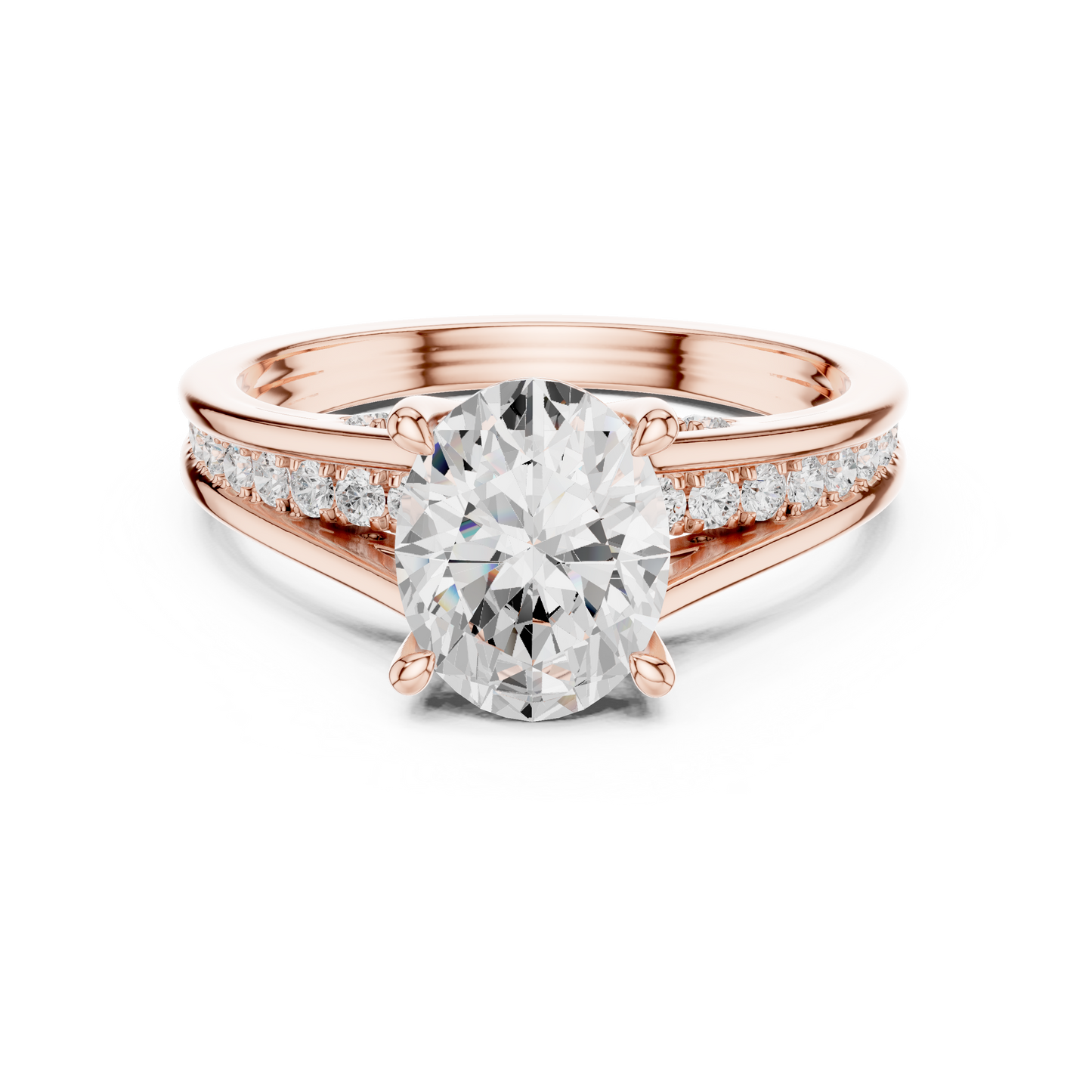 2.30Ct Oval and Round Cut High Quality Lab Grown Diamond Antique Minimalist Dainty Hand Crafted Bridal Ring For Her - HIGHCARAT DIAMONDS