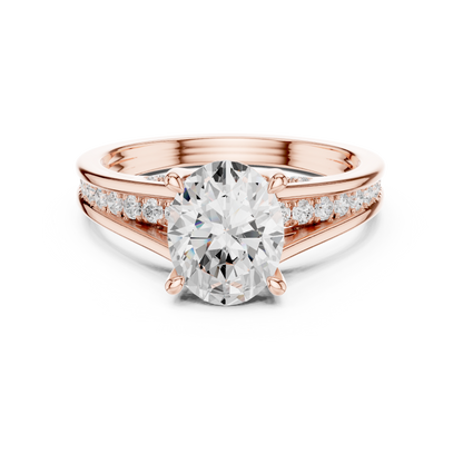 2.30Ct Oval and Round Cut High Quality Lab Grown Diamond Antique Minimalist Dainty Hand Crafted Bridal Ring For Her - HIGHCARAT DIAMONDS
