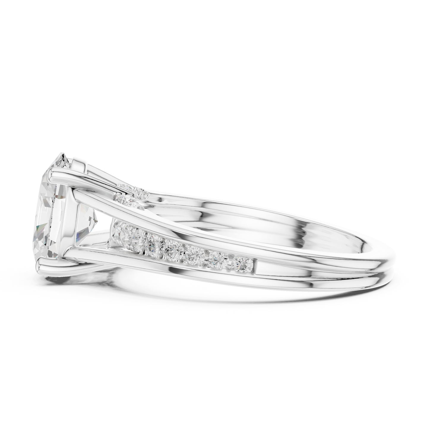 2.30Ct Oval and Round Cut High Quality Lab Grown Diamond Antique Minimalist Dainty Hand Crafted Bridal Ring For Her - HIGHCARAT DIAMONDS